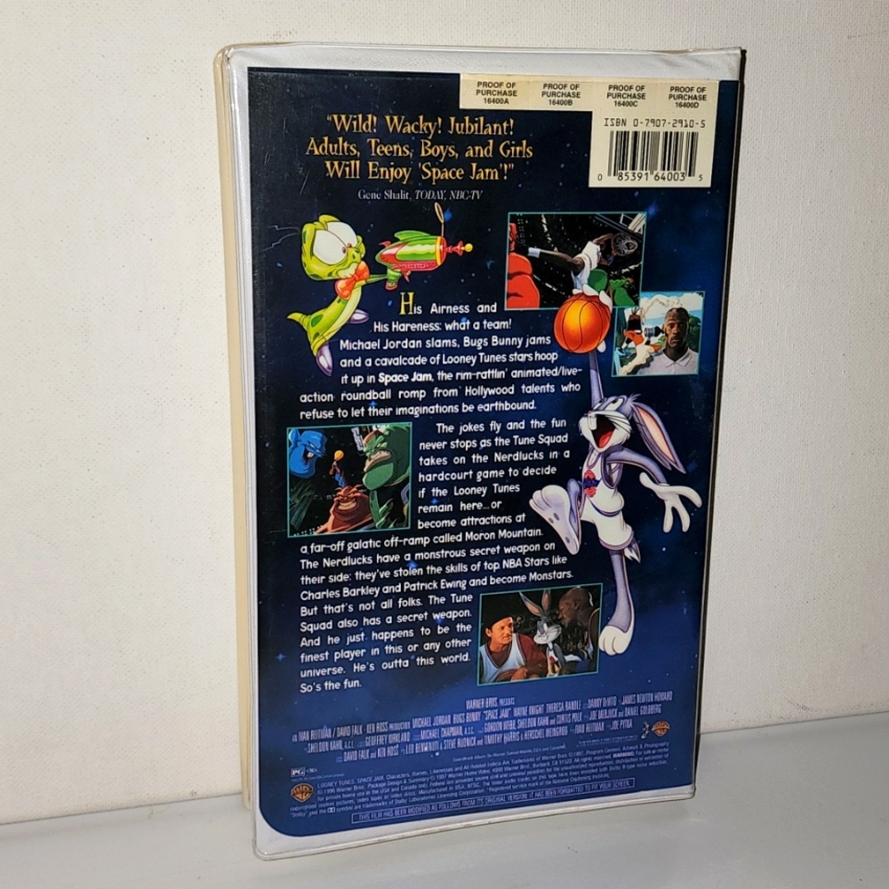 Space Jam Bundle 1996 - Space Jam (Clam) VHS Tape & Soundtrack CD - Picture 13 of 13